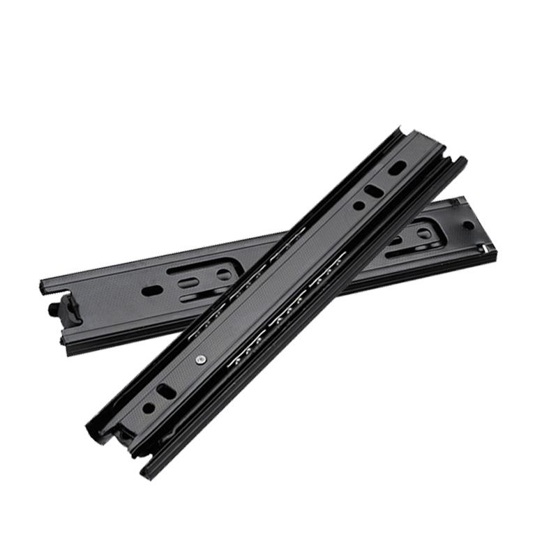 。二节轨三节抽j屉轨道床头柜滑轨滑道键盘导轨道轨滚珠滑轮五金
