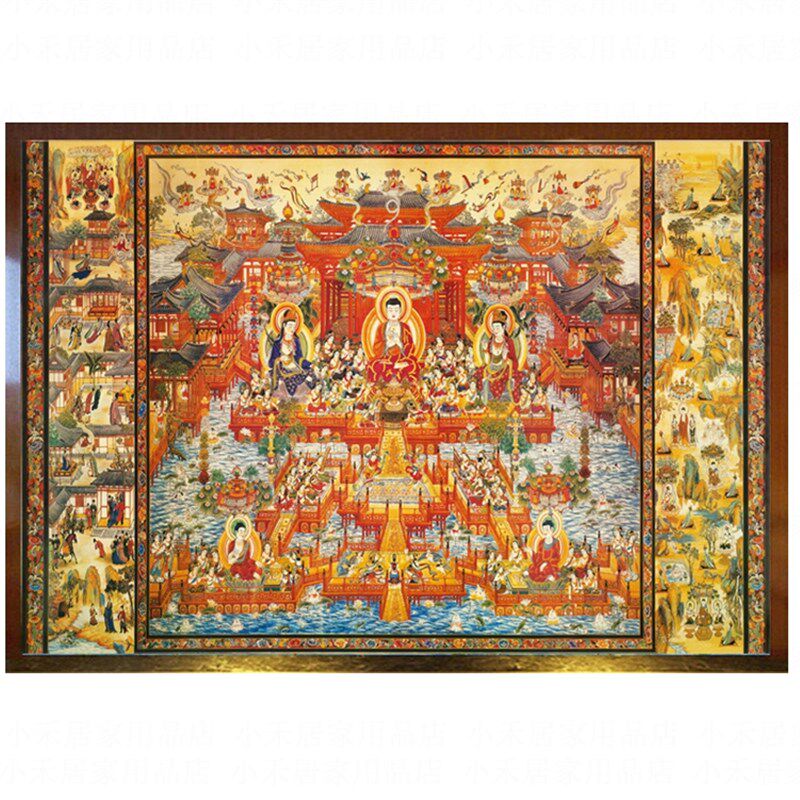 西方极乐世界e十字绣2025新款大幅棉丝线须摩提阿弥陀佛净土钻石