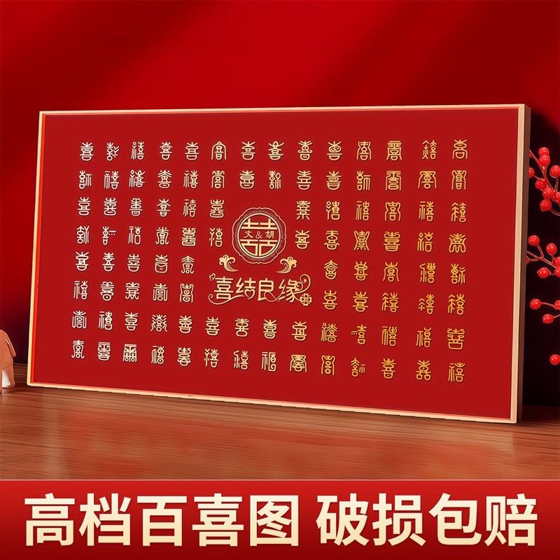 2025新款立体百喜图diy手写临摹喜I字相框送闺蜜送新人结婚礼物,家居饰品,相框/画框,淘宝优惠券,粉丝福利购,淘宝优惠卷