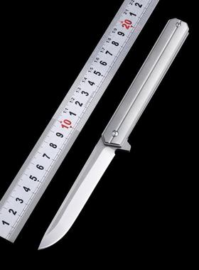 指挥官折刀钛合金柄简约防身锋利小刀随身EDC折叠刀S35VN钢