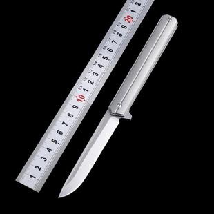 指挥官折刀钛合金柄简约防身锋利小刀随身EDC折叠刀S35VN钢