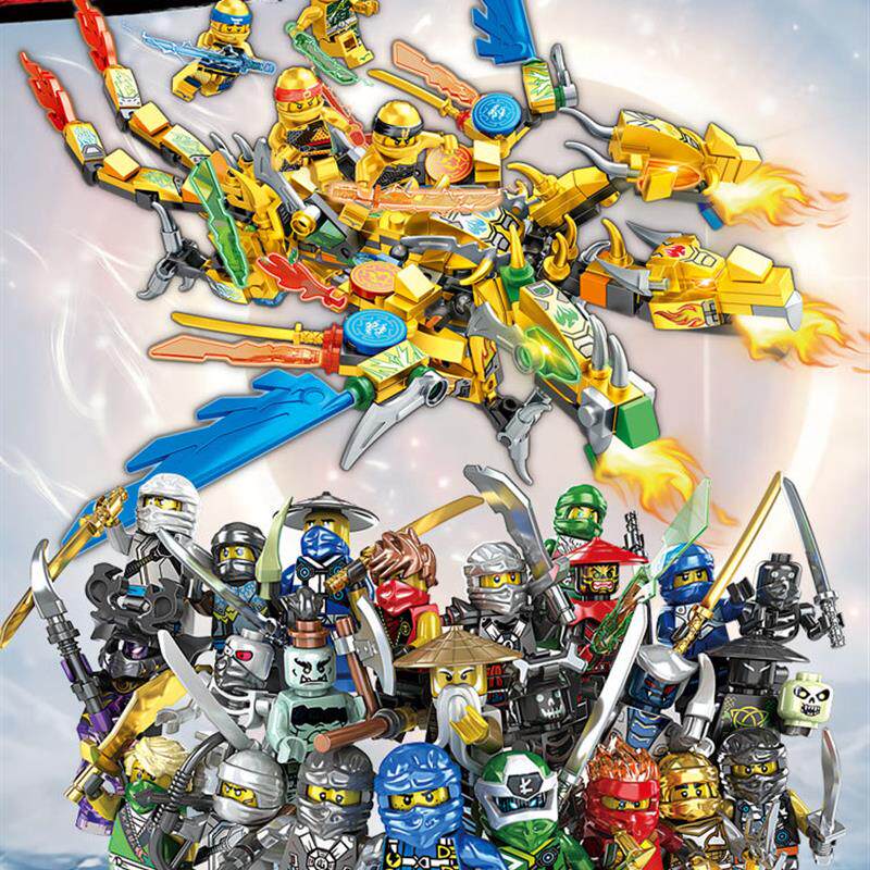 高档礼物幻影忍者机甲2023年新品拼装积木男孩子儿童玩具黄金超级