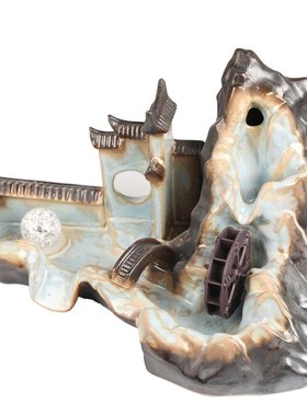 流水摆件转运珠风水球室内喷泉水A景鱼缸上流水台装饰过滤循环增