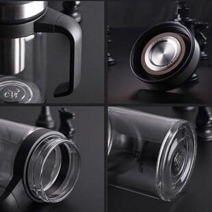 万象单层玻璃杯家用办公室泡茶杯带手柄杯子男士商V务带茶漏过滤