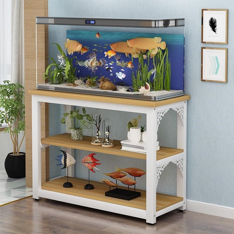 小型水族箱底柜新款家用底座客z厅金属底架鱼缸架子限量柜多层实