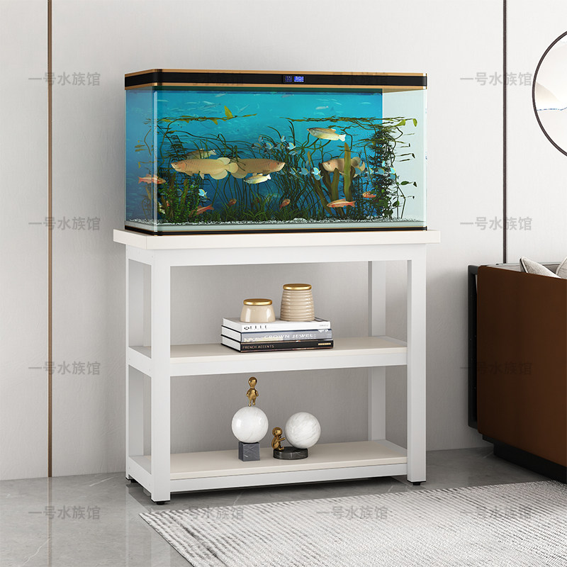 缸架子水族箱底座定n做家用客厅钢B木鱼缸底柜简约鱼缸底座置物架