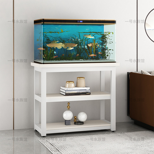 缸架子水族箱底座定n做家用客厅钢B木鱼缸底柜简约鱼缸底座置物架