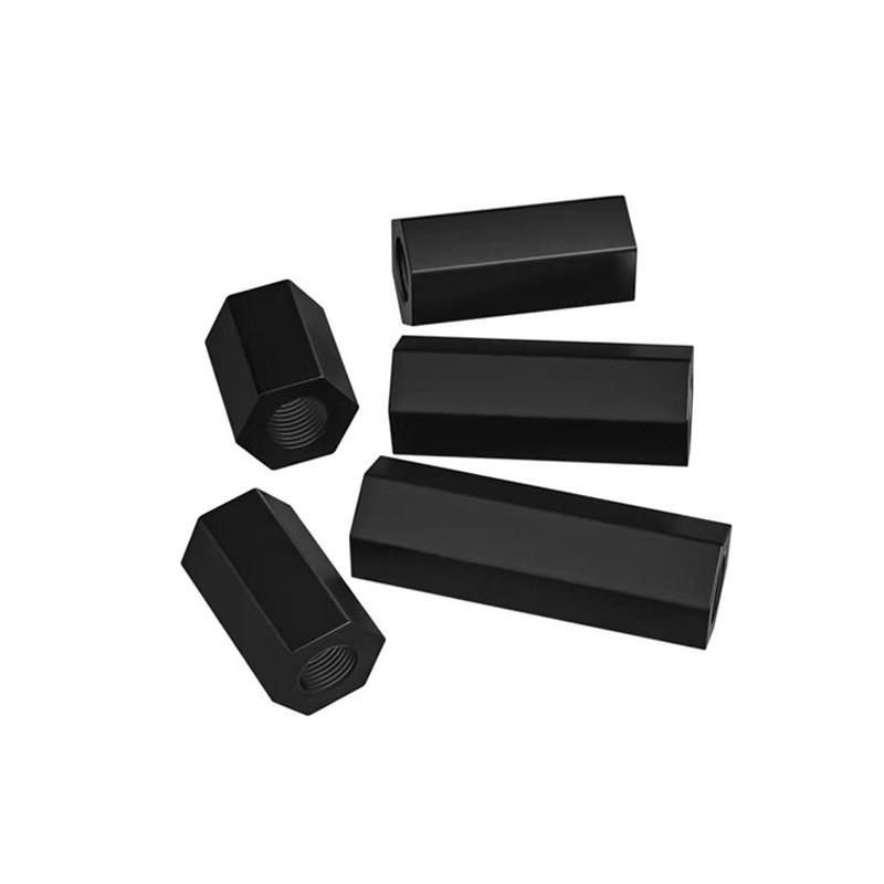 【厂家直销】黑白色尼龙塑料双通内螺纹六角柱隔离T柱m3htp系列,橡塑材料及制品,绝缘隔离柱,淘宝优惠券,粉丝福利购,淘宝优惠卷