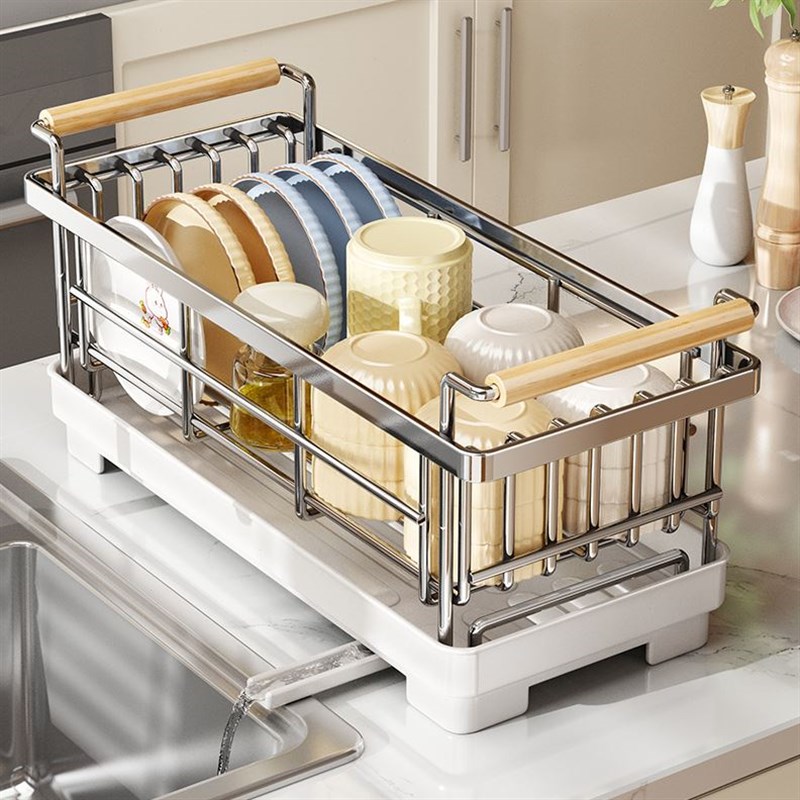 304不锈钢碗盘沥m水架厨房置物架家用水槽放碗筷沥水篮碗碟收纳架