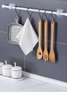极速2Pcs NailFrkee Adjustable Curtain Rod Holder Clamp Hooks