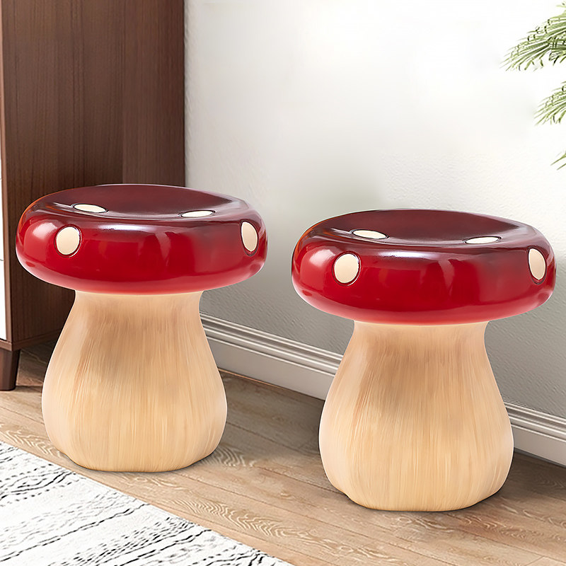 极速网红卡通蘑菇换鞋p凳子轻奢可爱风家用客厅入户装饰摆饰乔迁,家居饰品,落地摆件,淘宝优惠券,粉丝福利购,淘宝优惠卷