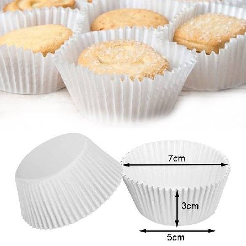 极速100Pcs Pure White Cupcake Liners Food GradeV Paper Cup