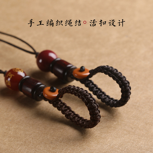 极速生肖本命年汽车钥匙扣挂件手B工编织绳DIY半成品男女玉石吊坠