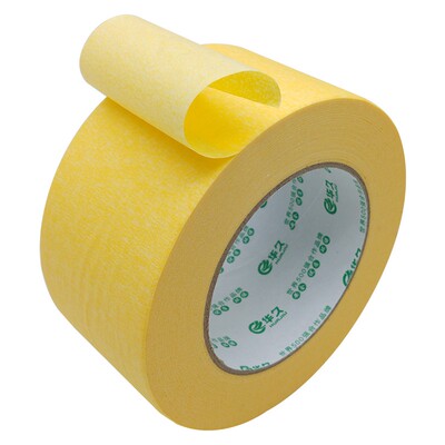 极速耐高温黄色美纹n纸 汽车喷漆烤漆装修保护分色纸胶带 高粘不