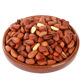 新货开口松子500g净重东北松子孕妇零食坚果特大手剥红松仁散装