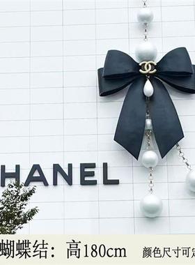 大型蝴蝶结雕塑店铺开业门头装饰品背景墙网红打卡壁挂玻璃钢摆件