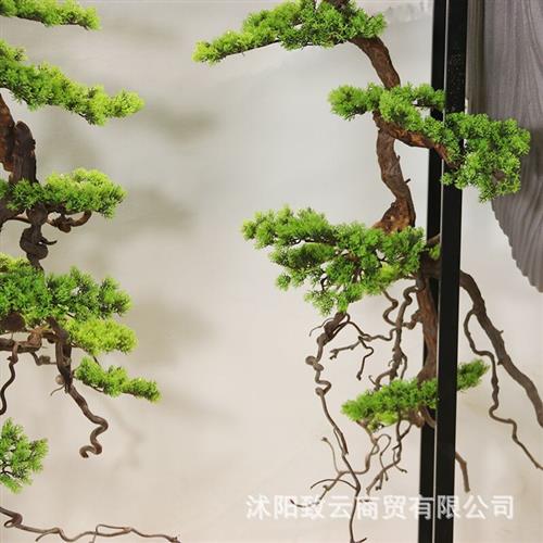 仿真松树大型落地崖柏酒店大堂家庭装饰摆放仿真迎客松罗汉松
