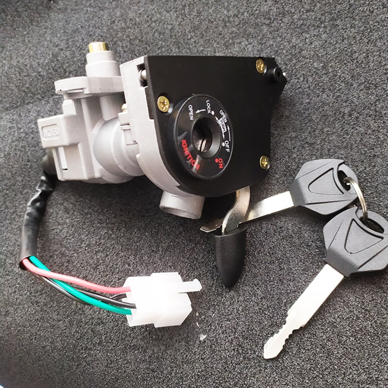 适用三阳鬼火一代摩托助力q车套锁电门锁 Rsz100龙头锁 钥匙门点