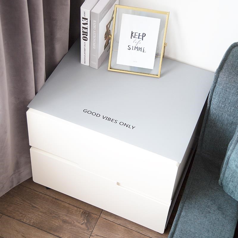 纯色轻奢皮革床头柜垫桌布防水pzvc桌垫家用免洗小边柜子防尘盖布