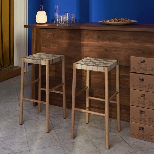 & Traditiion Betty TK7系列藤编实木吧台凳高脚凳