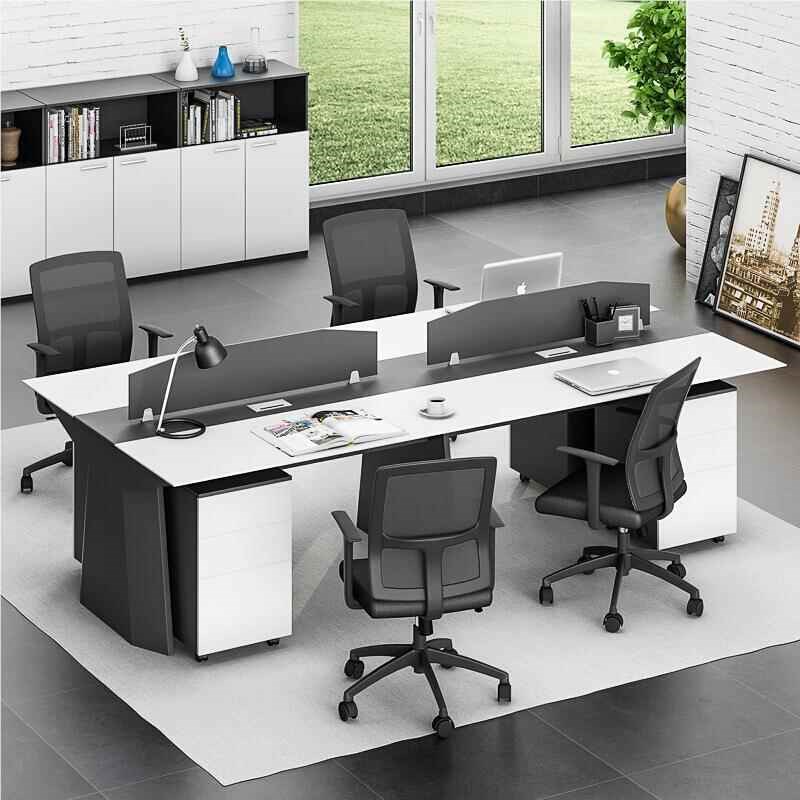 烤漆位员风办公i桌屏简约现SGL-30代四4/6人职员工办工卡座办公桌