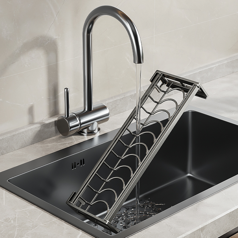 枪灰碗架沥水架厨房免打s孔墙上壁挂碗碟收M纳层架多功能碗盘置物