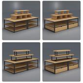 中岛货架a化妆品展架超市堆头促销 流水台母婴文具展示台商场展示