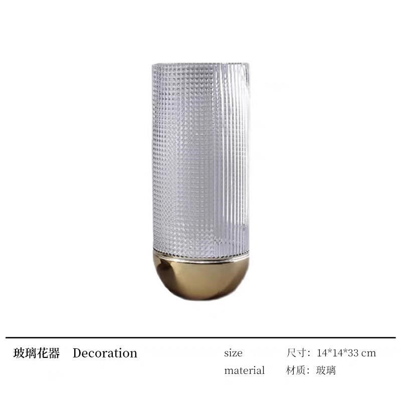 别墅样板间餐桌摆l件轻奢高级感花瓶仿真花艺餐具酒杯组合软装饰