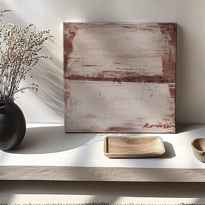 【无框画】《沙丘微语》 侘寂风抽象小J众玄关装饰画民宿酒店挂画