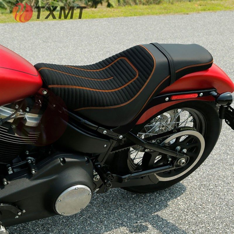 适用于哈雷软尾 FLDE FLHC FXBB 2018-2023 黑色 司Y机和乘客座椅,摩托车/装备/配件,摩托车坐垫,淘宝优惠券,粉丝福利购,淘宝优惠卷