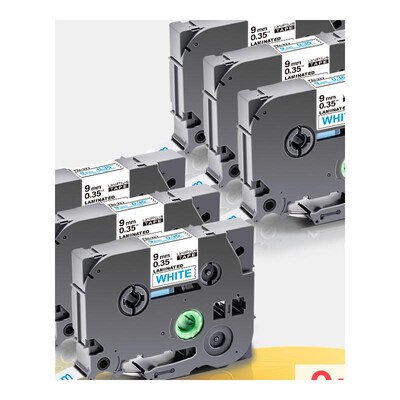 6pcs 9mm tze Tape Blue on White tze-223 tMz223 Compatible Br