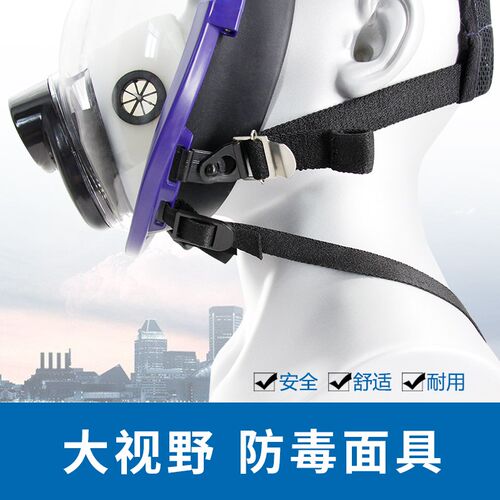 防毒面具长管空气呼吸器面罩vRD40螺纹接口防毒面罩配滤毒罐防雾