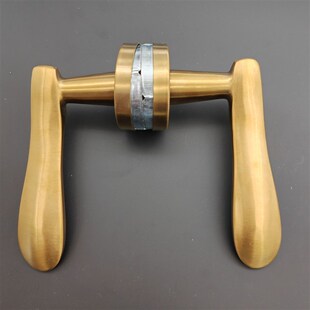 替恒大分体锁金色门把手室内卧室房间E门锁L具执手锁压把锁7260锁