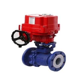 耐酸碱电动衬 衬四氟法兰球阀 深圳不锈钢电动h衬氟球阀 Q941F46