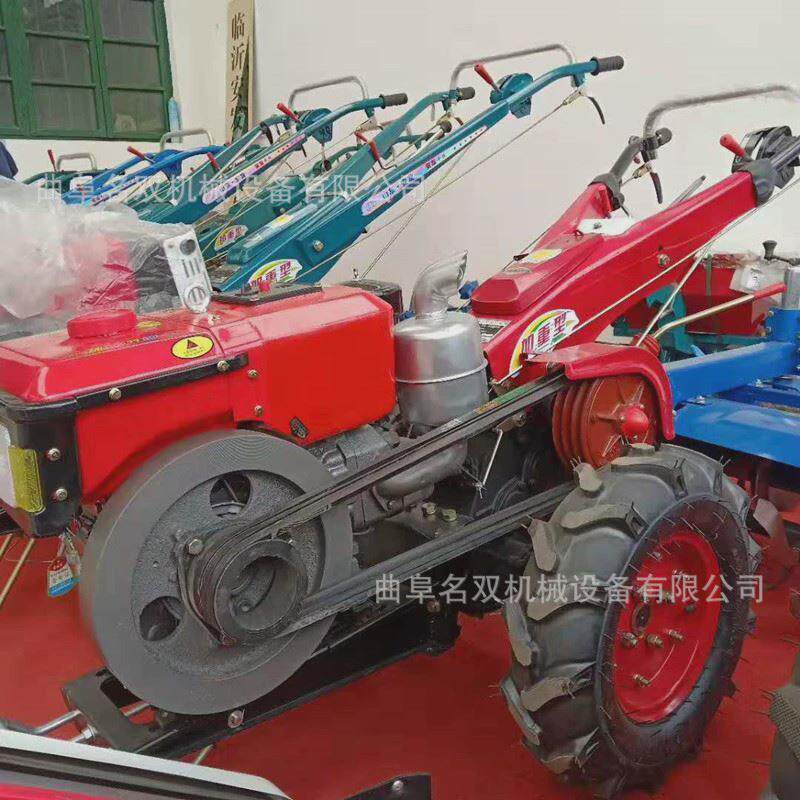 电启动柴油挠地机 10马力手扶拖拉机 水稻田手扶旋耕机
