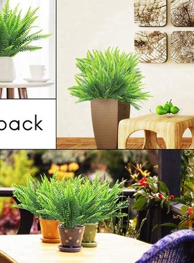 12 Pack Artificial Plant Feyrns Faux Ferns for Outdoor Indoo