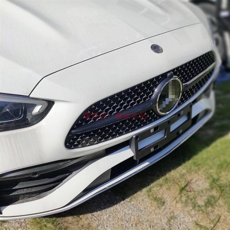 适用22款奔驰新C级C260L中网饰条 B2022款C200L改装前脸机盖镀铬