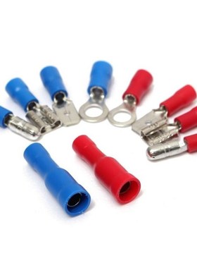 200Pcs/Set Red Blue Terminators Assorted InsulatedV Spade Bu