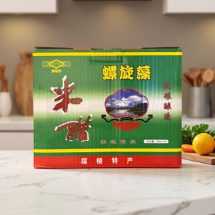 绥棱特产螺旋藻米醋300ml*8瓶 粮食醋 饺子醋 3.5度酸甜口味