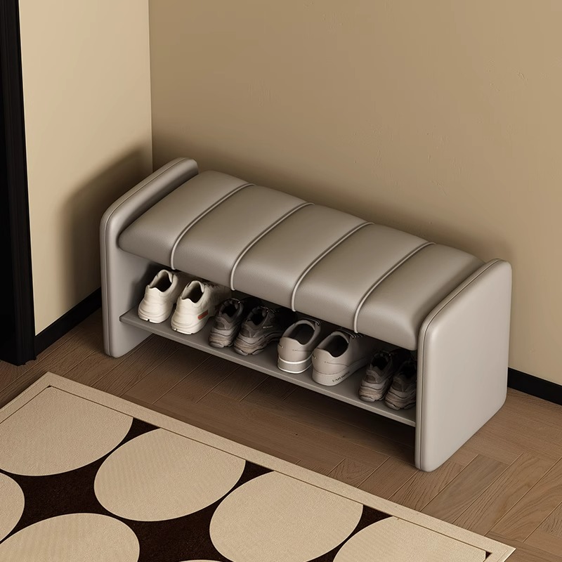 【S级加厚真皮】鞋柜一体换鞋凳