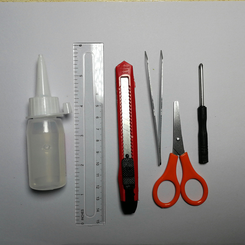 DIY小屋工具套装手工拼装模型工具套装剪刀镊子尺子工具胶