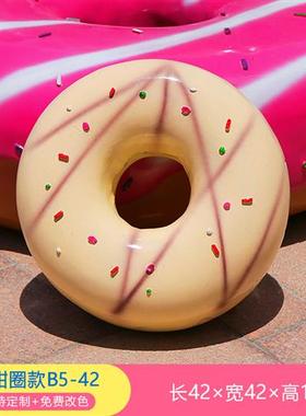 户外仿真冰淇淋雪糕甜筒玻璃钢雕塑甜品店铺美陈甜甜圈马卡龙摆件