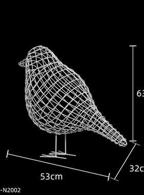 不锈钢镂空小鸟雕塑小区公园商场大门幼儿园铁艺喜鹊动物摆件装饰
