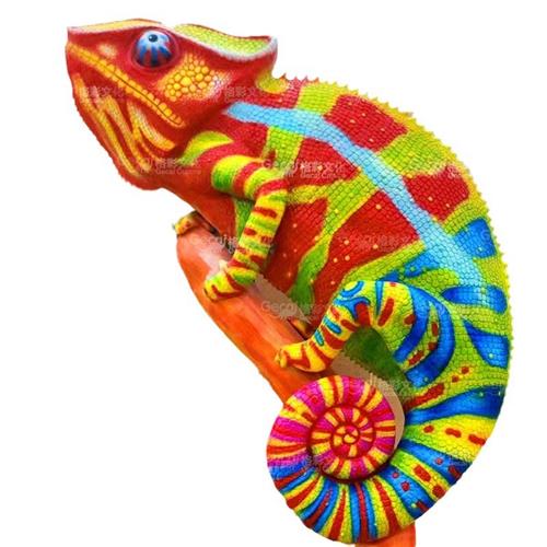 仿真动物变色龙模型动物园博物馆户外园林公园景观装饰建筑雕塑