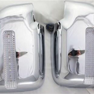 普拉多3400 LC95电镀v倒车镜盖带灯后视镜罩北汽路霸普拉多改装