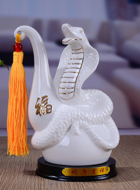 简约现代招财鼠牛虎兔龙蛇马羊猴鸡狗猪陶瓷N十二生肖店铺动物摆