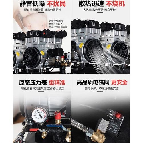 空压机工业级220V大型无油静音空气压缩机木工打W气泵喷漆汽修用