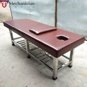 不锈钢一体按摩床厂m家 美容院用理疗推拿床 艾灸纹绣足浴美体床