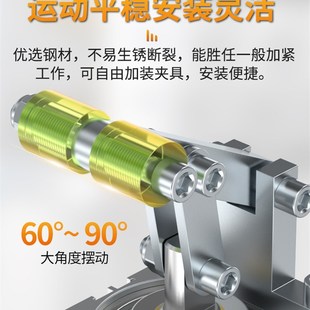 亚德客型ACL杠杆式 滚轮型连杆阻挡气缸小型气动换向开U关阀门63X3