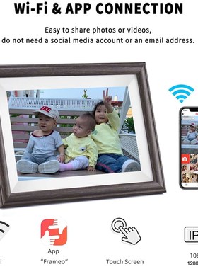 WiFi Digital Photo Frame 10 yinch Touch Screen HD Display Wo